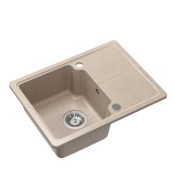 Quadri Kendal bézs homok gránit mosogatótálca 58x44cm csepegtető résszel 1208967405