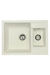 GraniteMy Smart extra sekély 1,5 gránit fehér mosogató 58x44cm 1208967418