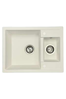 GraniteMy Smart extra sekély 1,5 gránit fehér mosogató 58x44cm 1208967418