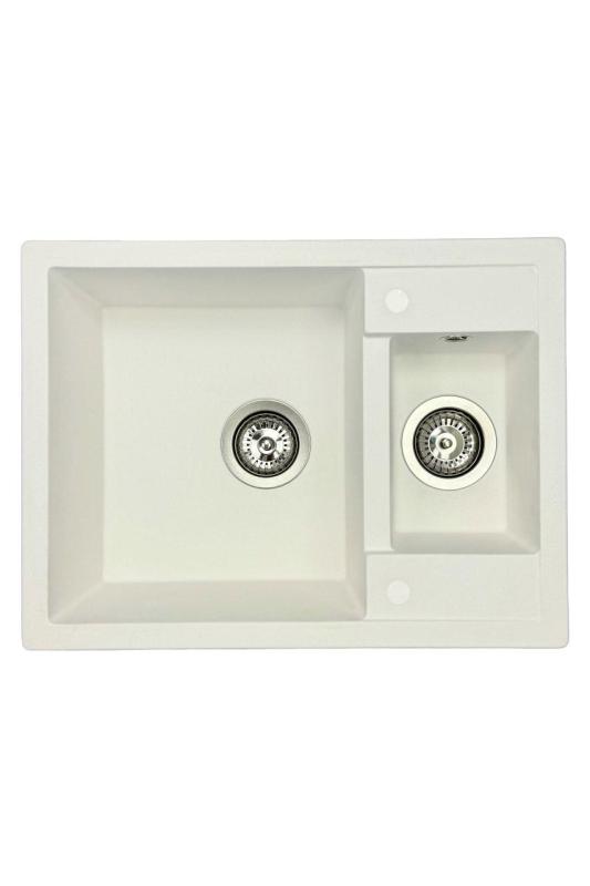 GraniteMy Smart extra sekély 1,5 gránit fehér mosogató 58x44cm 1208967418