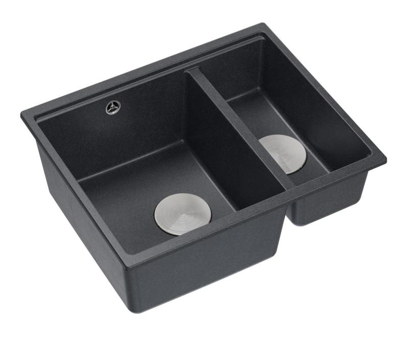 Quadri Newport II antraciet 1,5 spoelbak graniet opbouw en onderbouw spoelbak 555x460mm met rvs plug 1208967472

Quadri Newport II antracit 1,5 medencés gránit felső és alsó medence 555x460mm