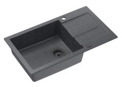 Quadri Sutton XL antracit gránit mosogató 78x45cm csepegtetőfelülettel, megfordítható fekete dugóval 1208967494
