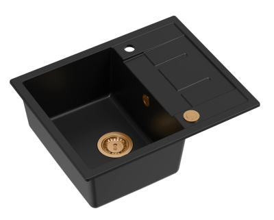 Quadri Dalton zwart granieten opbouw spoelbak met afdruipvlak 62x50cm met koperen plug 1208967569

Quadri Dalton fekete gránit beépíthető mosogató tálcával 62x50cm réz dugóval 1208967569