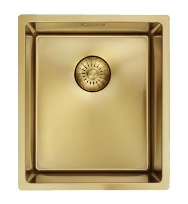 Pure.Sink Prestige mosogató 34x40 cm PVD Arany, 10 mm-es rádiusszal, alsó beépítéshez, süllyesztett és felületi beépítéshez PPG3440-60