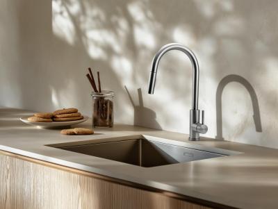 Pure.Sink Prestige mosogató RVS 40x40 cm, 10 mm-es rádiusszal, alsó beépítéshez, süllyesztett és felületi beépítéshez PPG4040-02