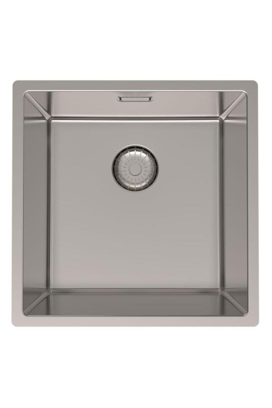Pure.Sink Prestige mosogató RVS 40x40 cm, 10 mm-es rádiusszal, alsó beépítéshez, süllyesztett és felületi beépítéshez PPG4040-02
