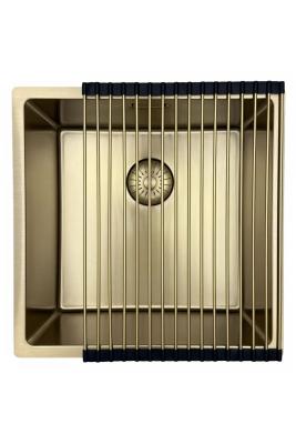 Pure.Sink Prestige mosogató 40x40 cm PVD Arany 10 mm rádiusz beépíthető, süllyesztett és felépített PPG4040-60.