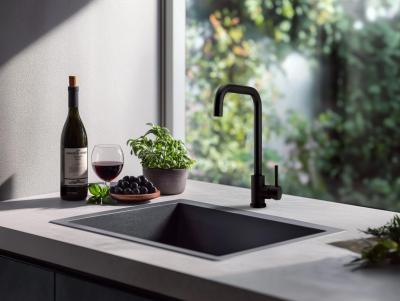 Pure.Sink Elite Acél Pure konyhai csaptelep Matt fekete PS8010-10