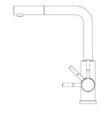 Pure.Sink Elite Steel Spark-S konyhai csaptelep rozsdamentes acél kihúzható kifolyóval PS8041-02