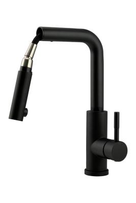 Pure.Sink Elite Steel Spark-S kuhinjska slavina Mat crna s izvlačnim izljevom PS8041-10