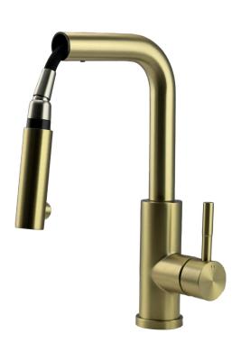 Pure.Sink Elite Steel Spark-S konyhai csaptelep PVD csiszolt arany kihúzható kifolyóval PS8041-60
