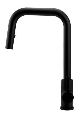 Pure.Sink Elite Steel Crystal-S kuhinjska slavina Mat crna s izvlačnim izljevom PS8050-10