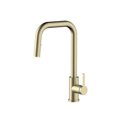 Pure.Sink Elite Steel Crystal-S kuhinjska slavina PVD Brušeno zlato s izvlačnim izljevom PS8050-60