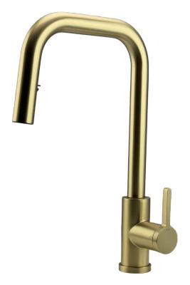 Pure.Sink Elite Steel Crystal-S kuhinjska slavina PVD Brušeno zlato s izvlačnim izljevom PS8050-60