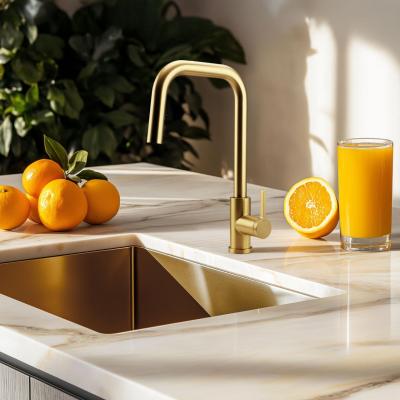 Pure.Sink Elite Steel Crystal-S kuhinjska slavina PVD Brušeno zlato s izvlačnim izljevom PS8050-60