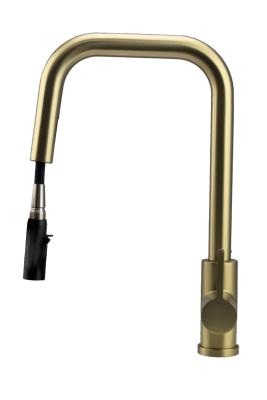 Pure.Sink Elite Steel Crystal-S kuhinjska slavina PVD Brušeno zlato s izvlačnim izljevom PS8050-60