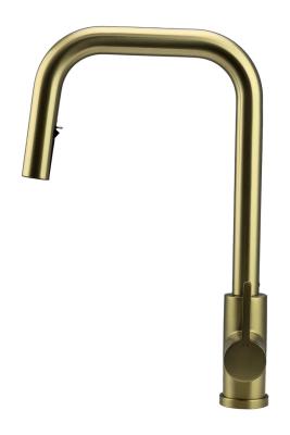 Pure.Sink Elite Steel Crystal-S kuhinjska slavina PVD Brušeno zlato s izvlačnim izljevom PS8050-60
