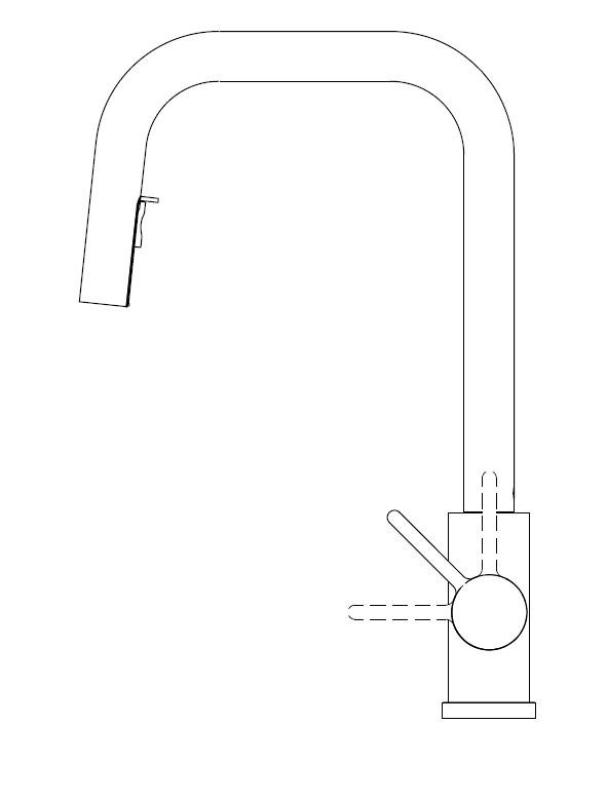 Pure.Sink Elite Steel Crystal-S kuhinjska slavina PVD Brušeno zlato s izvlačnim izljevom PS8050-60
