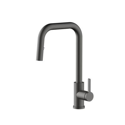 Pure.Sink Elite Steel Crystal-S konyhai csaptelep PVD Gun metal kihúzható kifolyóval PS8050-61