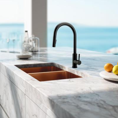 Pure.Sink Elite Steel Stream-S konyhai csaptelep Matt fekete kihúzható kifolyóval PS8045-10