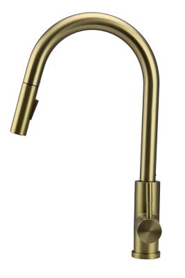 Pure.Sink Elite Steel Stream-S konyhai csaptelep PVD kefélt arany kihúzható kifolyóval PS8045-60