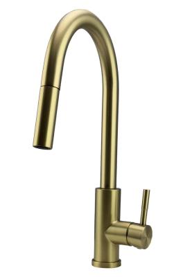 Pure.Sink Elite Steel Stream-S konyhai csaptelep PVD kefélt arany kihúzható kifolyóval PS8045-60