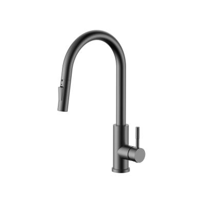 Pure.Sink Elite Steel Stream-S konyhai csaptelep PVD Gun metal kihúzható kifolyóval PS8045-61