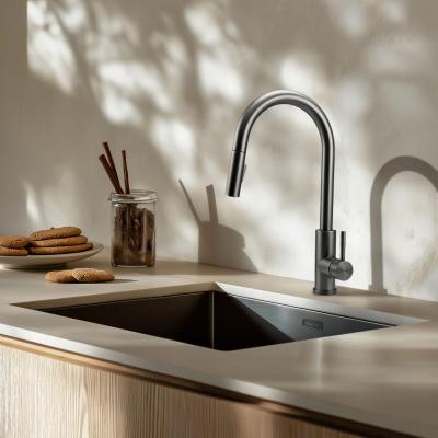 Pure.Sink Elite Steel Stream-S konyhai csaptelep PVD Gun metal kihúzható kifolyóval PS8045-61