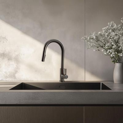 Pure.Sink Elite Steel Stream-S konyhai csaptelep PVD Gun metal kihúzható kifolyóval PS8045-61