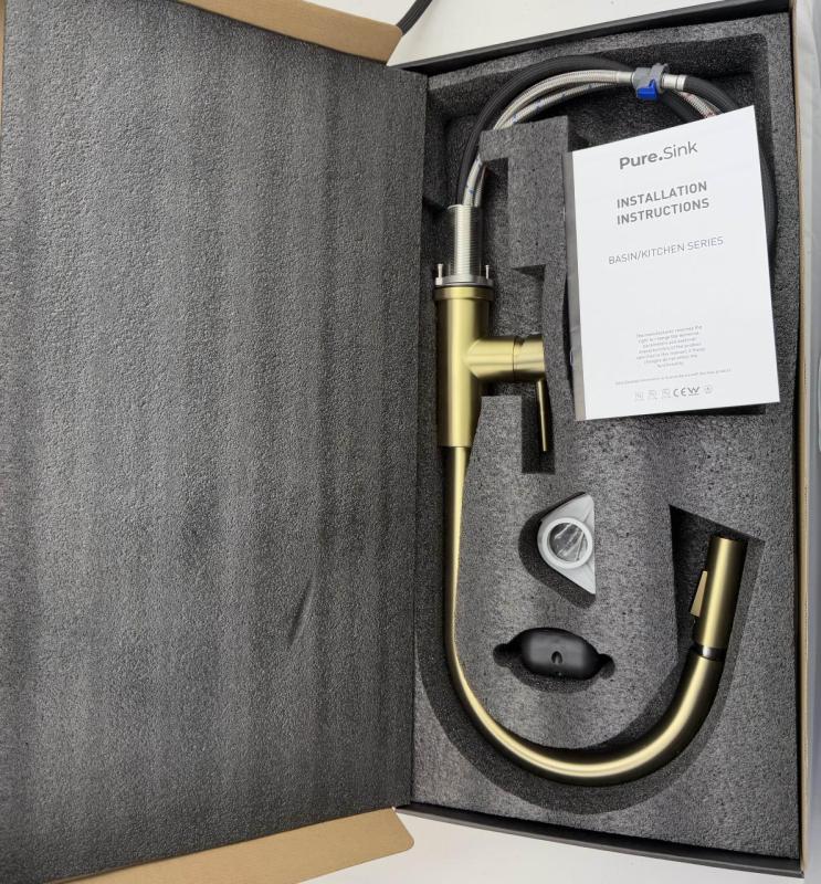 Pure.Sink Elite Steel Stream-S konyhai csaptelep PVD Gun metal kihúzható kifolyóval PS8045-61