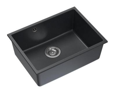 Quadri Elston Antracit Gránit Alsószerelésű Mosogató 495x360mm Rozsdamentes Acél Dugóval 1208967659