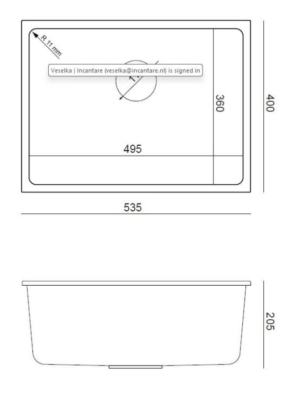 Quadri Elston Antracit Gránit Alsószerelésű Mosogató 495x360mm Rozsdamentes Acél Dugóval 1208967659