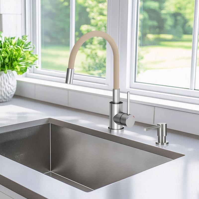 Quadri Bristol Keukenmengkraan RVS met Flexibele Beige Uitloop 1208967664

Quadri Bristol rozsdamentes acél konyhai csaptelep rugalmas bézs kifolyóval 1208967664