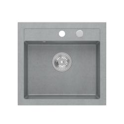 Quadri London Gránit Szürke Mosogató 50x47cm Csaptelep Nyílással Felépítmény - 1208967727