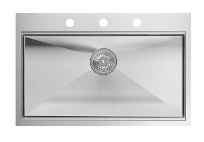 Aquadesign Vesta Rozsdamentes Acél Mosogató 76x49cm Felületi és Síkbeli Beépítés Kihajtott Csaptelephellyel, Rozsdamentes Acél Dugóval és Kiegészítőkkel - 1208967762