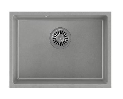 Quadri Elston Szürke Gránit Alsó Beépítésű Mosogató 495x360mm Rozsdamentes Acél Dugóval 1208967773