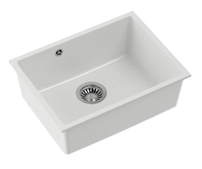 Quadri Elston Fehér Gránit Alsó Beépítésű Mosogató 495x360mm rozsdamentes acél dugóval 1208967774