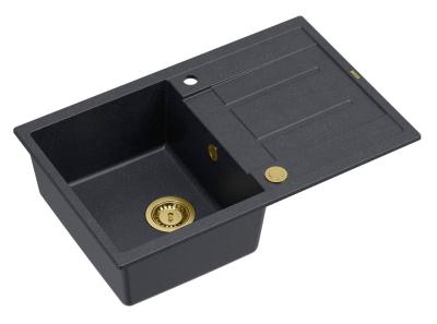 Quadri Sheffield Antraciet Granieten Opbouw Spoelbak 78x50cm met Afdruipgedeelte en Gouden Plug - 1208967795

Quadri Sheffield antracit gránit felületre szerelhető mosogató 78x50cm csepegtető