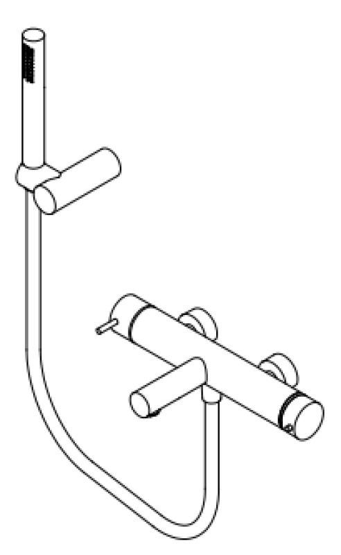 Waterevolution Flow tweerichtings thermostatische douchemengkraan met handdouche chroom T130TN01