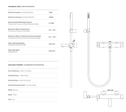 Waterevolution Flow thermostatische tweerichtings-douchemengkraan met handdouche wit T130TNBR