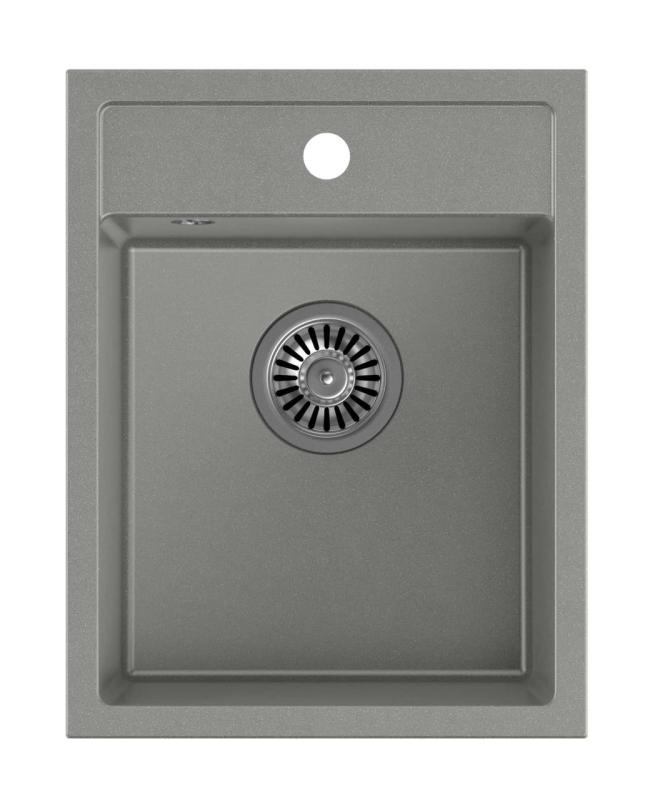Quadri Londen Gránit Szürke Mosogató 39x50 cm Kifolyónyílással beépítve - 1208967844