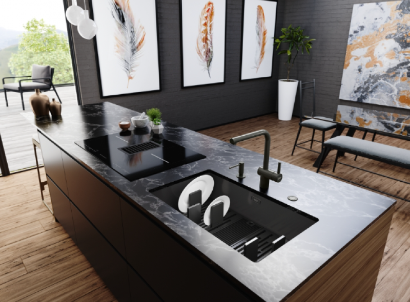 Franke Mythos Masterpiece BXM 210.68 Nagy Gun Metal Mosogató PVD Antracit 685x410mm Síkbeépítés és Alsó Beépítés - 127.0676.885