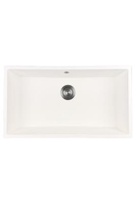 GraniteMy Universal Nagy Fehér Gránit Mosogató 74x40 cm gun metal dugóval - 1208967895