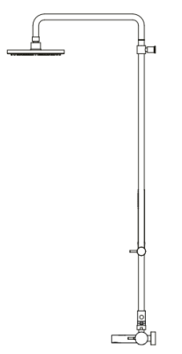 Waterevolution Flow drieweg douchemengkraan met hand- en hoofddouche Messing T131NLE