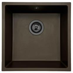 GraniteMy Universal Café Gránit Mosogató 40x40 cm felépítésű, beépített és beépíthető gun metal dugóval - 1208967917