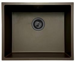 GraniteMy Universele Granieten Café Spoelbak 50x40 cm opbouw, onderbouw en vlakbouw met gun metal plug- 1208967928