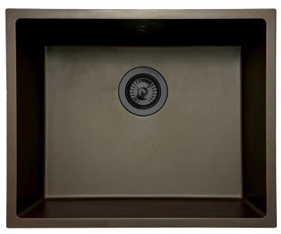 GraniteMy Universele Granieten Café Spoelbak 50x40 cm opbouw, onderbouw en vlakbouw met gun metal plug- 1208967928