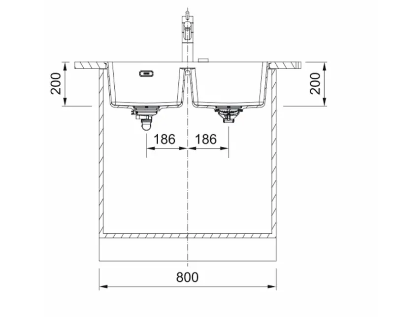 Franke Maris MRG 220-35-35 Fragranite Slate Grey Dupla mosogató szürke sötét Beépíthető 135.0714.633