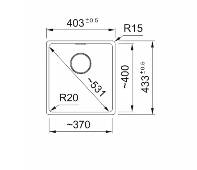 Franke Maris MRG 110-37 Fragranite Slate Grey Mosogató - Alulról szerelhető, Sötét szürke 125.0714.602