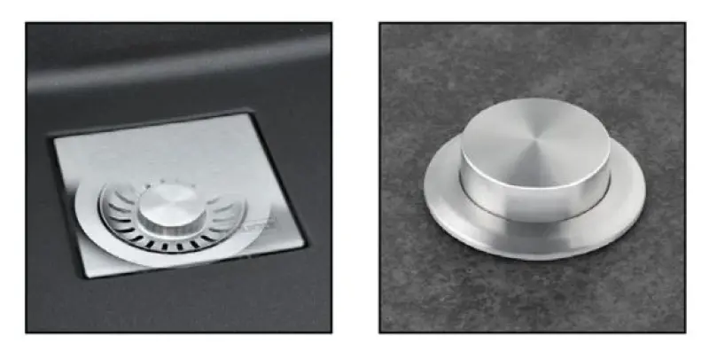 Franke Kubus KNG 110.62 Spoelbak 72x42 Leigrijs Graniet Donker Onderbouw met Kraangatbank 125.0714.637